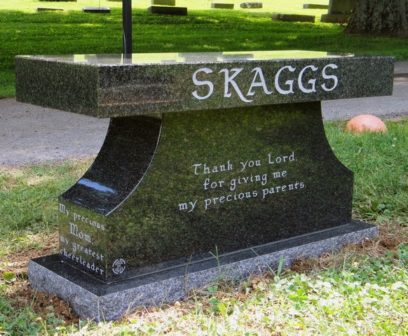 Skaggs Black Memorial Bench