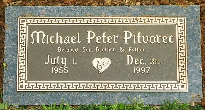 Pitvorec Bronze Plaque on Granite Marker
