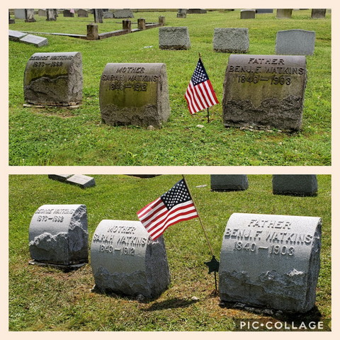 Historic Headstone Repairs Before and After