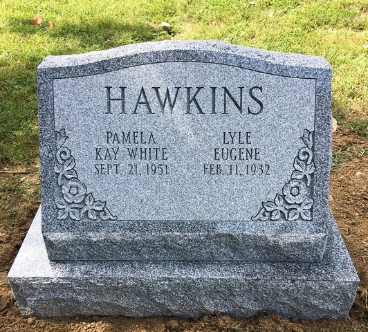 Hawkins Gray Granite with Wild Rose Carvings