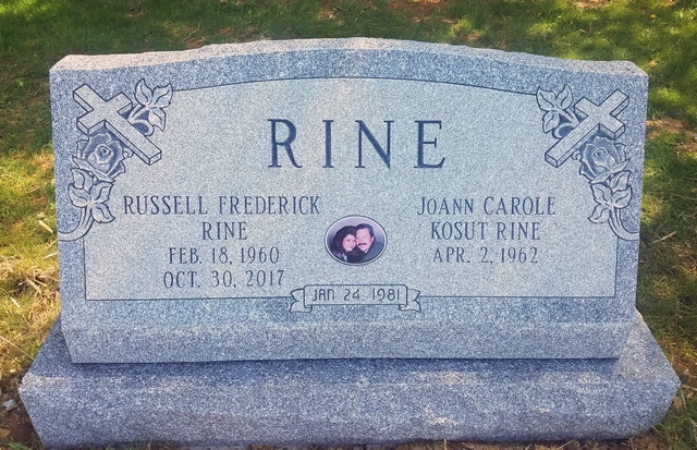 Rine Headstone with Oval Porcelain Portrait