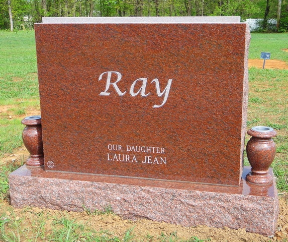 Ray Red Granite and Vase